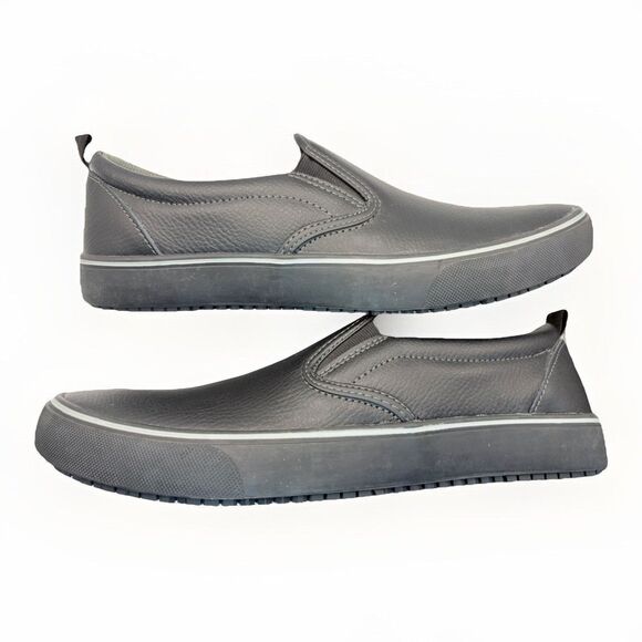 Tredsafe Unisex Slip-Resistant Leather Shoes Black Men’s Size 11 Women’s Size 12 - Picture 9 of 10